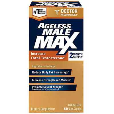 Ageless Male Max Total Testosterone and Nitric Oxide Booster, 120 ct