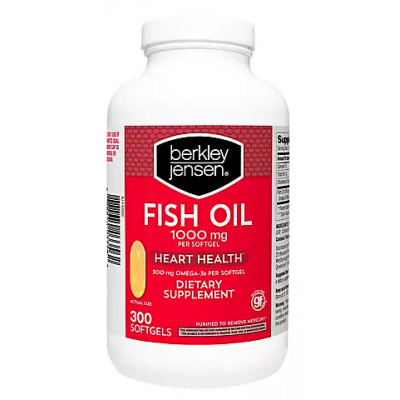 Berkley Jensen 1,000mg Fish Oil Softgels, 300 ct