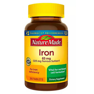 Nature Made Iron Dietary Supplement Tablets, 365 ct