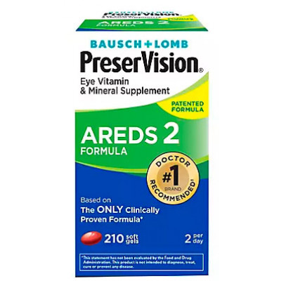 PreserVision Eye Vitamin and Mineral Supplement AREDS 2 Formula Softgels, 210 ct