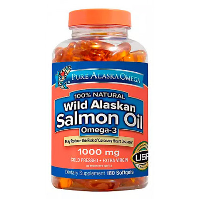 Pure Alaska Omega Wild Salmon Oil, 1000mg, 180 ct