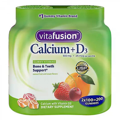 Vitafusion 500mg Calcium Gummy Vitamins for Adults, 2 pk./100 ct